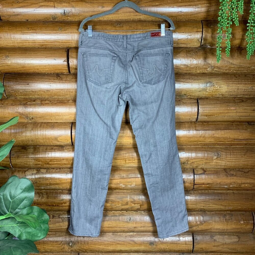 AG Adriano Goldschmeid The Stilt 31R Gray Wash Denim Jeans Straight Skinny Leg - Picture 4 of 6